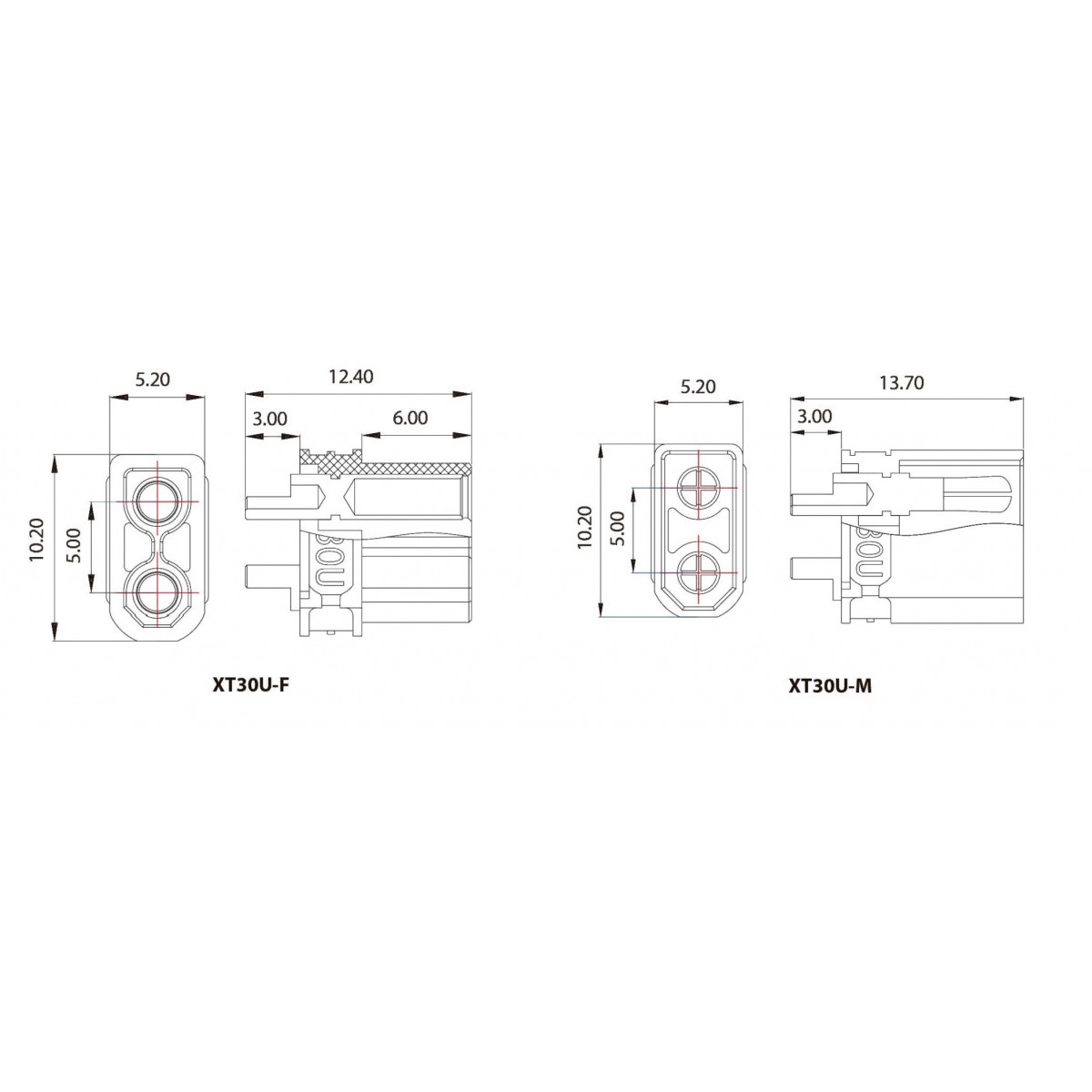 XT30U Connector Set - XT30U-KIT